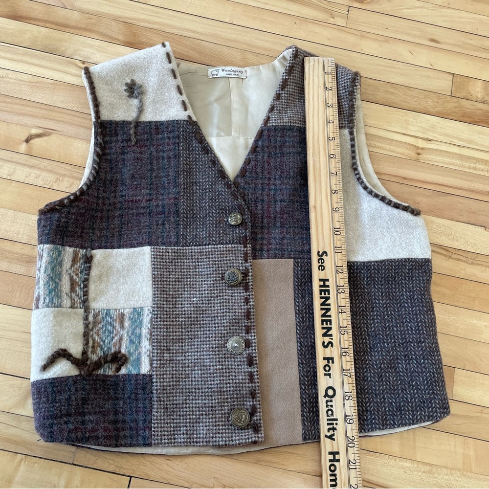 Patchwork Wool Vest - image 5